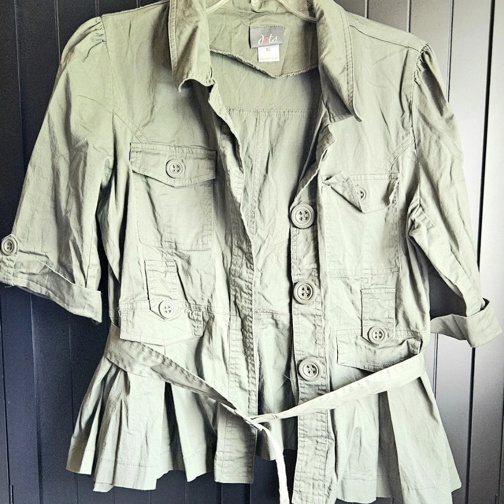 Dots Olive Utility Jacket